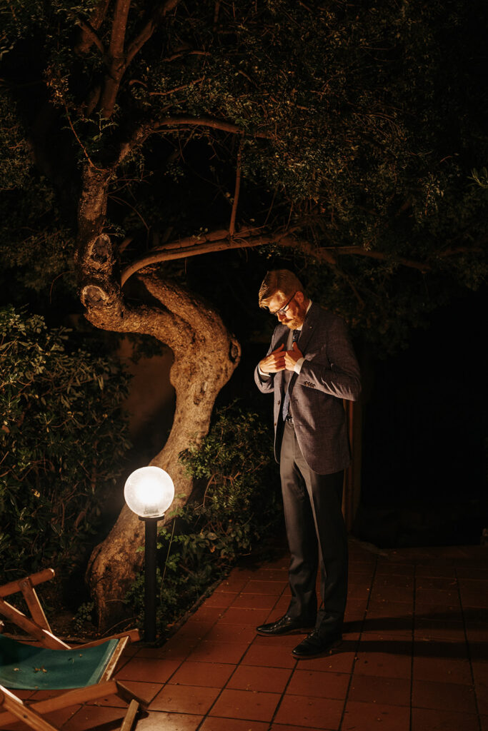 groom getting ready