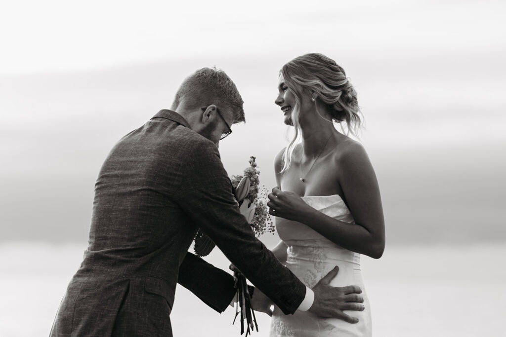 candid elopement couple emotions during their sardinia elopement