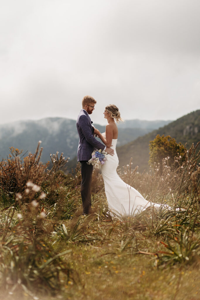 sardinia elopement ceremony in a lush wildflower field