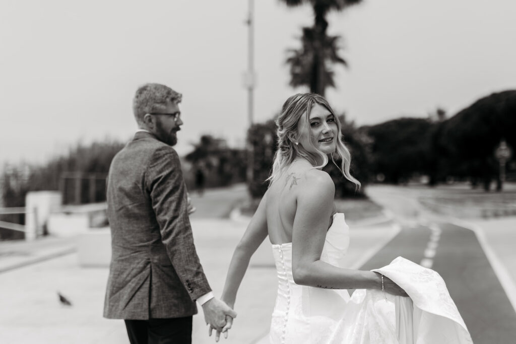 bride and groom in cagliari