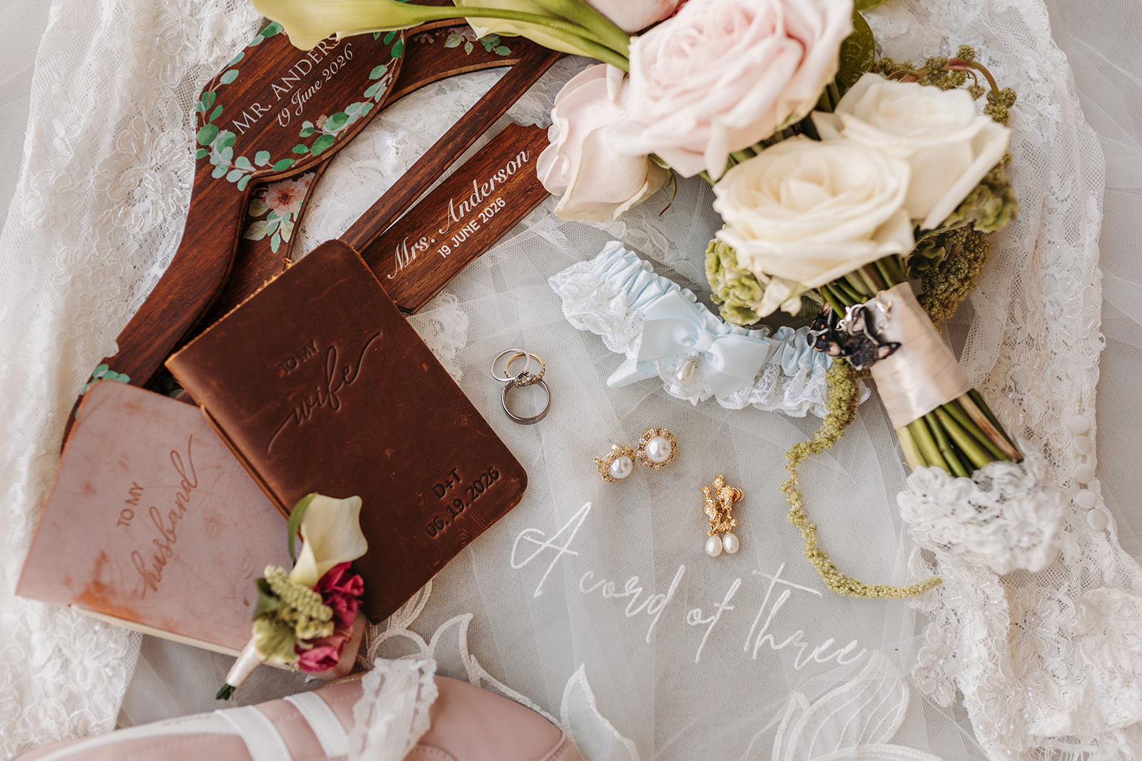 elopement detail flatlay
